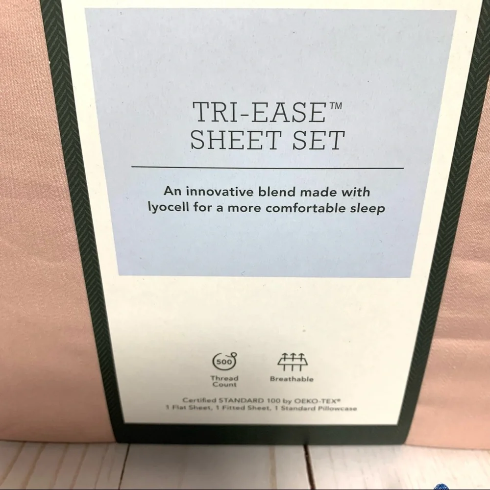 Threshold Blush Pink Tri-Ease 500 Thread Count Sheet Set - TWIN XL